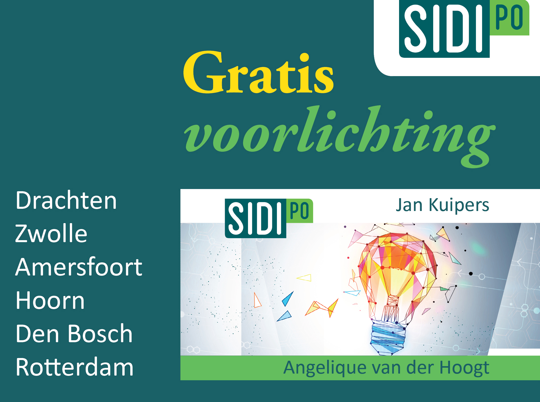 Gratis voorlichtingsbijeenkomsten Sidi PO